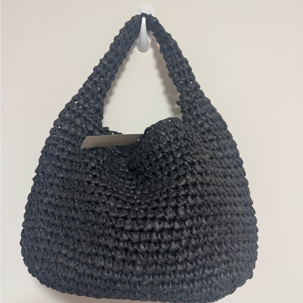 Hat Attack Black Woven Bag